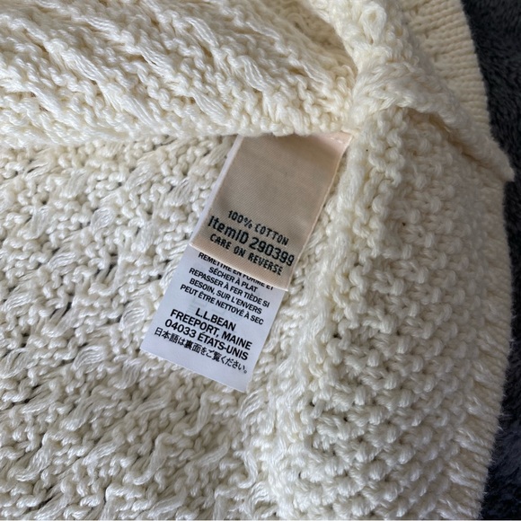 Vintage LL Bean Ivory Cable Knit Sweater - Picture 5 of 5